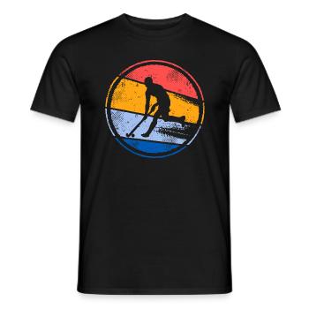 Joueur de hockey Hockey sur gazon vintage - T-shirt homme - noir - Devant - AI Model Male 178 light (178cm)
