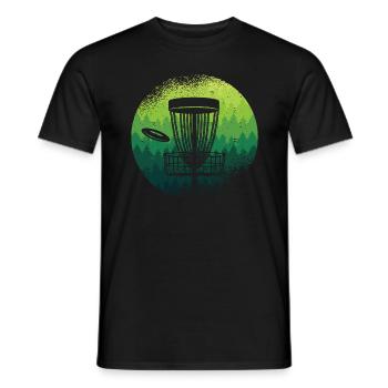 Lecteur de disc golf Vintage Disc Golfer - T-shirt homme - noir - Devant - AI Model Male 178 light (178cm)