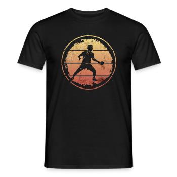 Tennis de Table Vintage Ping Pong Joueur de Tennis de Table - T-shirt homme - noir - Devant - AI Model Male 178 light (178cm)