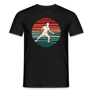 Ping Pong Tennis de Table Vintage Joueur de tennis de table - T-shirt homme - noir - Devant - AI Model Male 178 light (178cm)