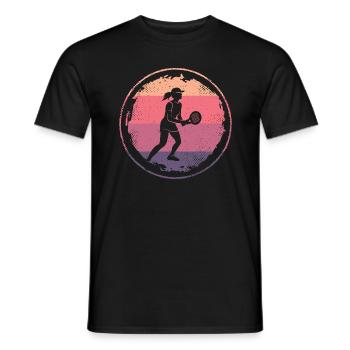 Padel Tennis Padel Player Vintage Femmes Padel - T-shirt homme - noir - Devant - AI Model Male 178 light (178cm)