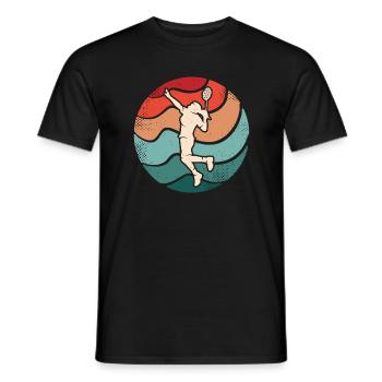 Badminton player Badminton Women's Badminton - Men's T-Shirt - black - Front - AI Model Male 178 light (178cm)