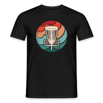 Discgolfer retro Discgolf Spieler Disc Golf - Männer T-Shirt - Schwarz - Vorne - AI Model Male 178 light (178cm)