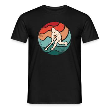 Feldhockey Vintage Rasenhockey Hockey Spieler - Männer T-Shirt - Schwarz - Vorne - AI Model Male 178 light (178cm)