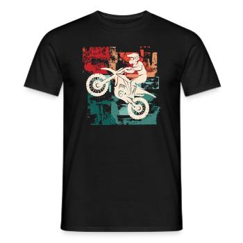 Motorcycle Biker Motorsport Dirtbike Motocross - Men's T-Shirt - black - Front - AI Model Male 178 light (178cm)