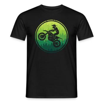 Motorcycle Dirtbike Motorsport Motocross - Men's T-Shirt - black - Front - AI Model Male 178 light (178cm)