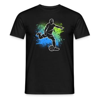 Footballers Boys Football Player Footballer - Men's T-Shirt - black - Front - AI Model Male 178 light (178cm)