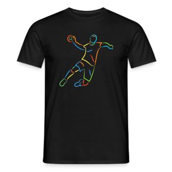 Handballer Handball bunt Handballspieler - Männer T-Shirt - Schwarz - Vorne - AI Model Male 178 light (178cm)
