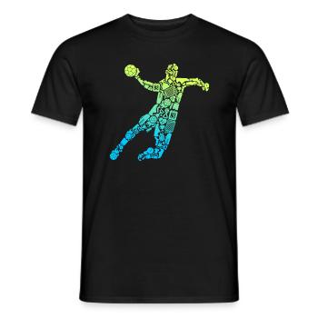 Joueur de handball Symboles de handball Joueur de handball - T-shirt homme - noir - Devant - AI Model Male 178 light (178cm)