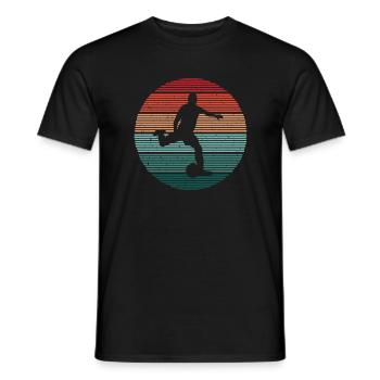Fußballer Vintage Fußballtrainer Fußballspieler - Männer T-Shirt - Schwarz - Vorne - AI Model Male 178 light (178cm)