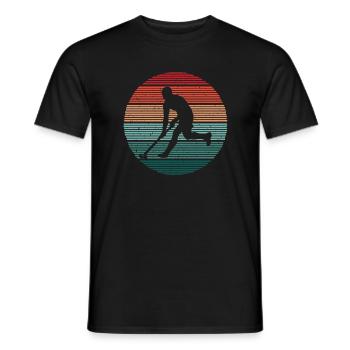 Field Hockey Players Vintage Hockey Hockey Players - Men's T-Shirt - black - Front - AI Model Male 178 light (178cm)