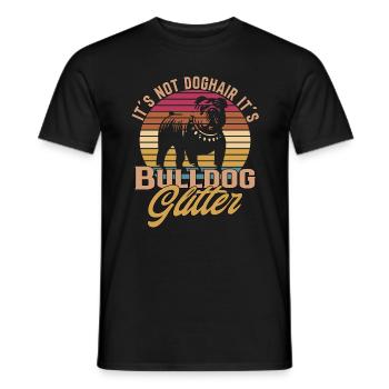 Ce n’est pas des poils de chien, c’est des paillettes de bouledogue - Bulldogge - T-shirt homme - noir - Devant - AI Model Male 178 light (178cm)