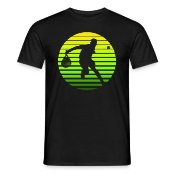Padel Retro Sun - T-shirt homme - noir - Devant - AI Model Male 178 light (178cm)