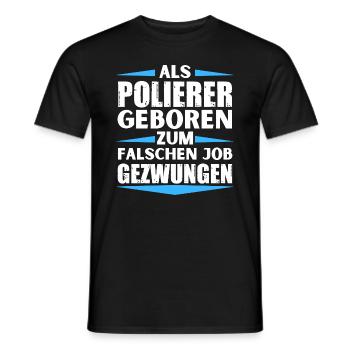 Polisseuse a décroché le mauvais emploi - T-shirt homme - noir - Devant - AI Model Male 178 light (178cm)