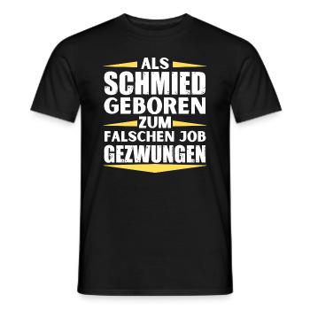 Blacksmith landed in the wrong job - Men's T-Shirt - black - Front - AI Model Male 178 light (178cm)