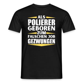Polisseuse a décroché le mauvais emploi - T-shirt homme - noir - Devant - AI Model Male 178 light (178cm)
