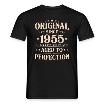 Original Since 1955 Vintage Cadeau d’anniversaire - T-shirt homme - noir - Devant - AI Model Male 178 light (178cm)