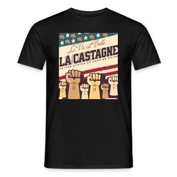 La castagne United states of coup de poings - T-shirt homme - noir - Devant - AI Model Male 178 light (178cm)