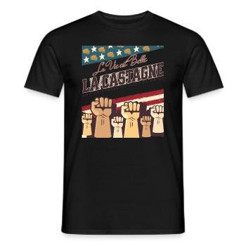 La castagne United states of coup de poing - T-shirt homme - noir - Devant - AI Model Male 178 light (178cm)
