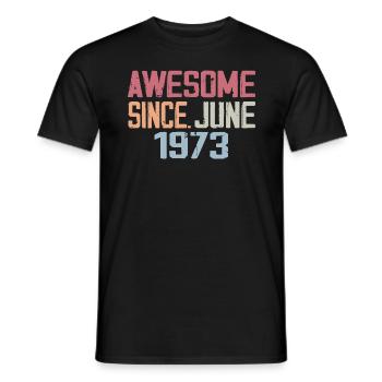 Juni 1973 Juni Retro Juni 1973 Geburtstagsgeschenk - Männer T-Shirt - Schwarz - Vorne - AI Model Male 178 light (178cm)