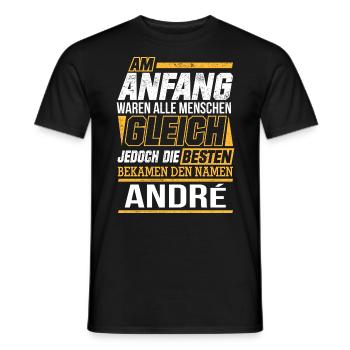 ANDRÉ - Männer T-Shirt - Schwarz - Vorne - AI Model Male 178 light (178cm)