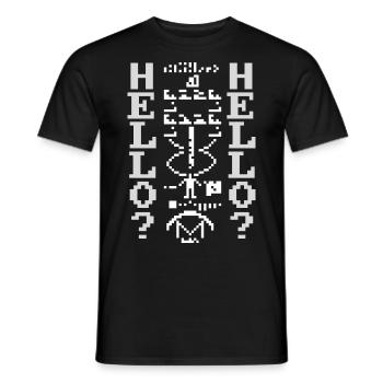 Message d’Arecibo, espace de message de radiofréquence - T-shirt homme - noir - Devant - AI Model Male 178 light (178cm)