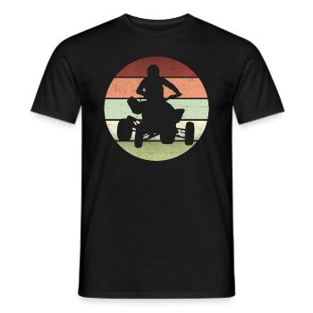 Quad, Oldtimer-Quad-Leidenschaft - Männer T-Shirt - Schwarz - Vorne - AI Model Male 178 light (178cm)