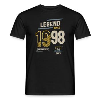 Legend Since 1998 25 birthday - Men's T-Shirt - black - Front - AI Model Male 178 light (178cm)