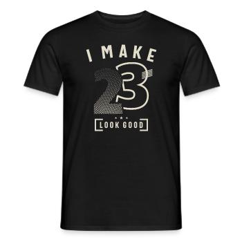 I Make 23 Birthday 23 Years Old - Men's T-Shirt - black - Front - AI Model Male 178 light (178cm)