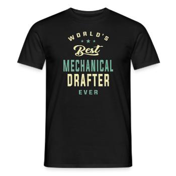 Mechanical Drafter Job Profession Birthday Worker - Men's T-Shirt - black - Front - AI Model Male 178 light (178cm)
