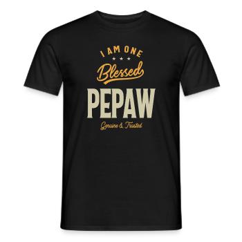 I Am One B Pepaw - Grandpa - Men's T-Shirt - black - Front - AI Model Male 178 light (178cm)