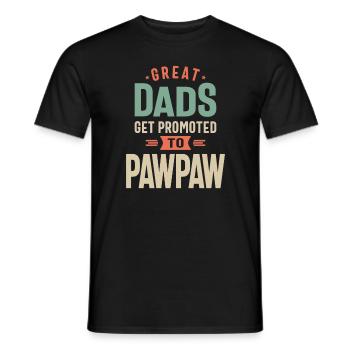 Große Väter werden zu Papaya befördert - Opa - Männer T-Shirt - Schwarz - Vorne - AI Model Male 178 light (178cm)