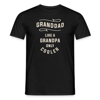 Granddad - Like Dad, but Cooler - Men's T-Shirt - black - Front - AI Model Male 178 light (178cm)