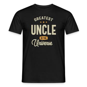 Greatest Uncle in the Universe - Men's T-Shirt - black - Front - AI Model Male 178 light (178cm)
