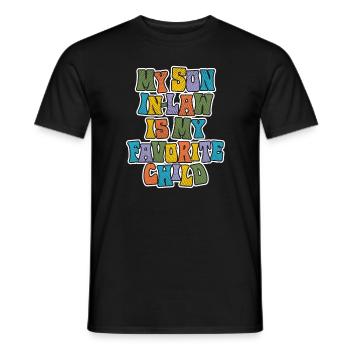 My Son In-Law: My Favorite Child - Funny - Men's T-Shirt - black - Front - AI Model Male 178 light (178cm)