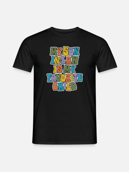 Mi yerno: Mi hijo favorito - Divertido - T-shirt herr - svart