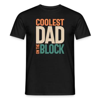 Coolest Dad on The Block - Grandpa Approved - Men's T-Shirt - black - Front - AI Model Male 178 light (178cm)
