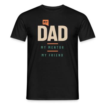 Mon père, mon mentor, mon ami - Drôle de fête des pères - T-shirt homme - noir - Devant - AI Model Male 178 light (178cm)