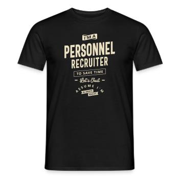 Always Right Personnel Recruiter - Men's T-Shirt - black - Front - AI Model Male 178 light (178cm)