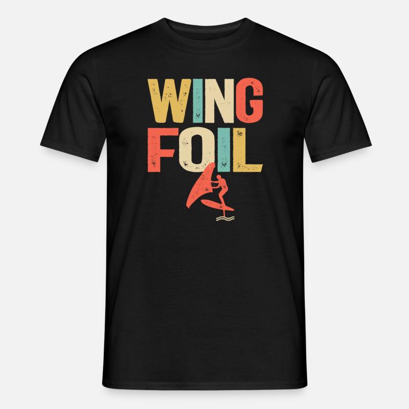 Wing Foil Evolution - Wing Foiling - Männer T-Shirt - Schwarz
