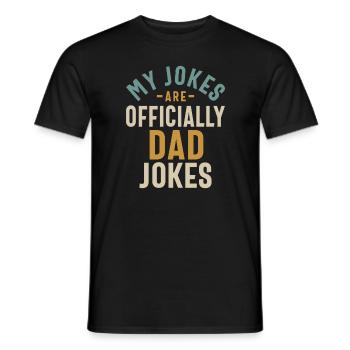 Meine Witze sind offiziell Papa-Witze - Männer T-Shirt - Schwarz - Vorne - AI Model Male 178 light (178cm)