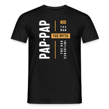 Pap-Pap The Man the Myth the Bad Influence - Men's T-Shirt - black - Front - AI Model Male 178 light (178cm)