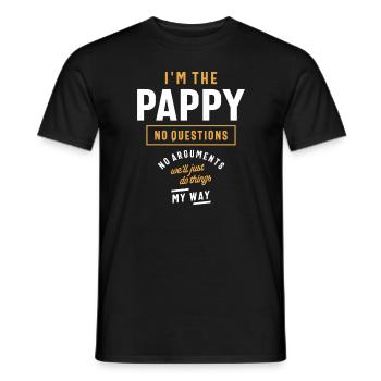 Pappy Power - My Way or the Highway - Dad Grandpa - Men's T-Shirt - black - Front - AI Model Male 178 light (178cm)