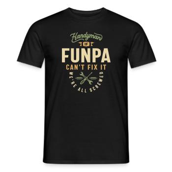 Bricoleur - Si Funpa ne peut pas le réparer Papa et Grand-père - T-shirt homme - noir - Devant - AI Model Male 178 light (178cm)