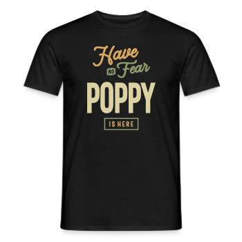 Poppy's Superhero Squad - Papa und Opa - Männer T-Shirt - Schwarz - Vorne - AI Model Male 178 light (178cm)