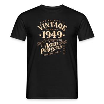 Millésime 1949 74e anniversaire - T-shirt homme - noir - Devant - AI Model Male 178 light (178cm)