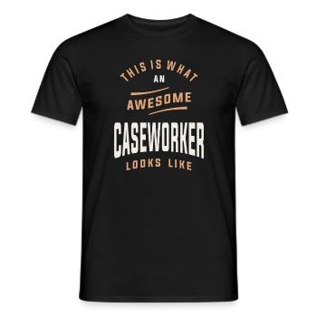 Caseworker Extraordinaire - Men's T-Shirt - black - Front - AI Model Male 178 light (178cm)