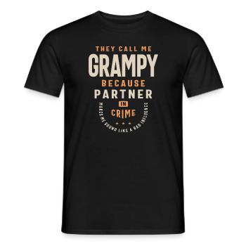 Grampy : L’acolyte espiègle - T-shirt homme - noir - Devant - AI Model Male 178 light (178cm)