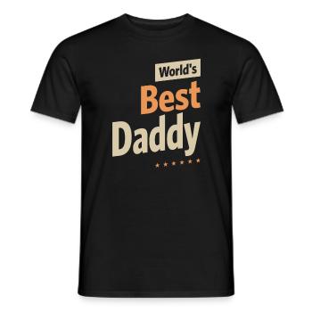 World's Best Daddy: Superheld der Liebe - Männer T-Shirt - Schwarz - Vorne - AI Model Male 178 light (178cm)