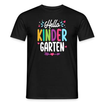 Bonjour Élève enseignant de la maternelle et de la rentrée scolaire - T-shirt homme - noir - Devant - AI Model Male 178 light (178cm)